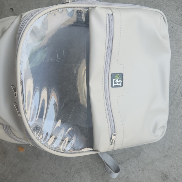 Gray Dog Carrier Backpack with Travel-Friendly Design - Picture 2 of 5